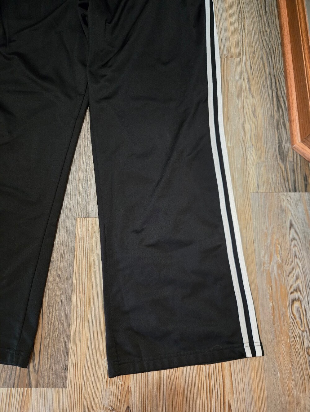 Adidas, Men's,Black Jogger Pants with White Side Stripes - Picture 2 of 16